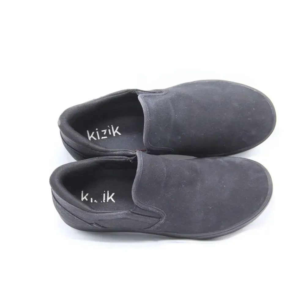 Kizik Venice Step In Shoes Mens Size 10 Womens 11.5 Black Canvas Loafer DVENBK02